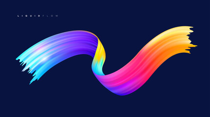 Colorful liquid wave background, Dynamic 3d color flow vector element for website, brochure, poster. Colorful wavy vector illustration, Modern background design.