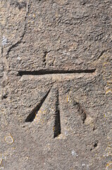 Ordnance survey Benchmark in Stone