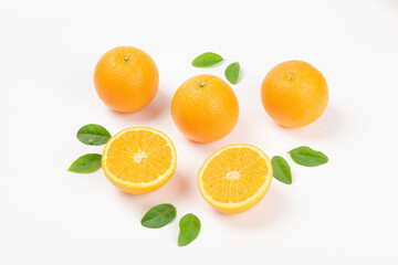 Fototapeta na wymiar sliced of fresh fruits . orange and grapefruit .Food concept background.