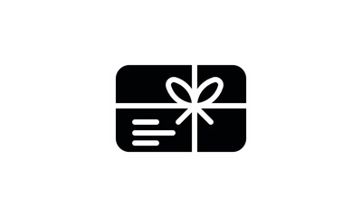 Gift card icon flat vector 