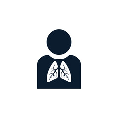 Human Lungs Icon vector