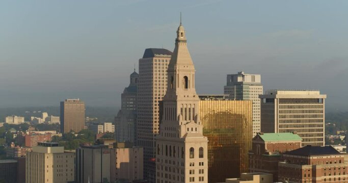 Travelers Tower and Commercial buildings in Hartford