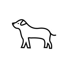 animal dog icon line style vector