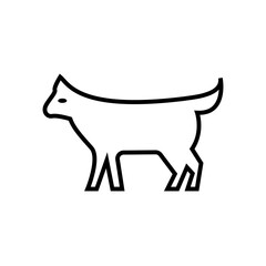 cat icon line style vector