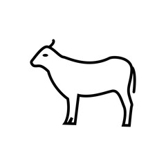 cow icon line style vector