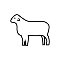 animal sheep icon line style vector