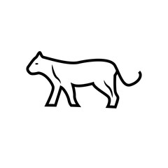 lion icon line style vector
