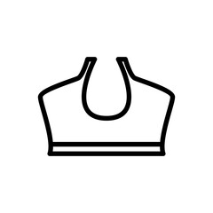 Sport Bra icon line style vector
