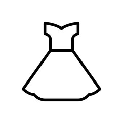 dress icon line style vector