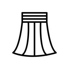 Skirt icon line style vector