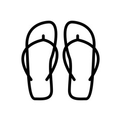 flip flop icon line style vector for your web, mobile app logo UI design