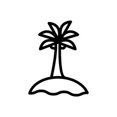 palm island icon line style vector for your web, mobile app logo UI design