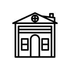 Cottage icon line style vector for your web, mobile app logo UI design