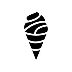 ice cream icon solid style vector for your design element