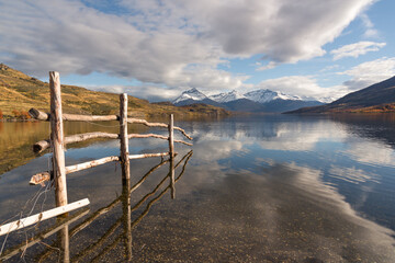 World famous mountain peaks, traveling in Torres del Paine National Park, Chile, South America....