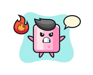 Obraz premium marshmallow character cartoon with angry gesture