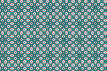 Patrón de cuadrados en colores pastel y cruces blancas