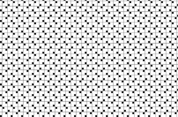 Patrón de cuadrados blancos con esquina cuadrada negra alternados