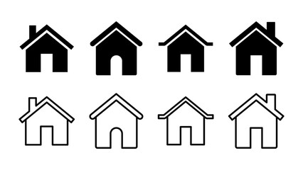 House icon set. Home icon vector