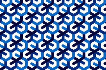 Abstract seamless geometric blue line circle Pattern 