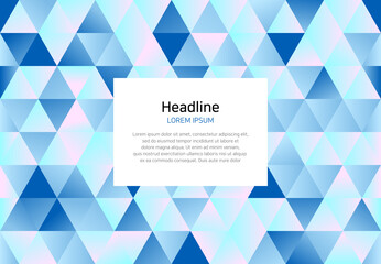 Obraz premium Geometric vector background design of blue gradient color.