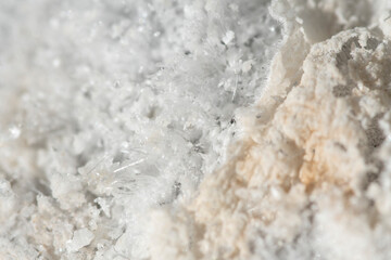 Naklejka na ściany i meble Macro closeup marine salt crystals