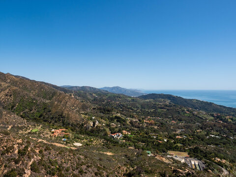 Old Romero Canyon Trail In Montecito, California Near Santa Barbara On A Clear, Sunny Spring Day