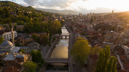 Sarajevo city from above