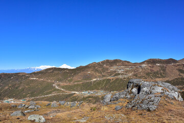 An exotic view of himalayan plateau in Sikkim
