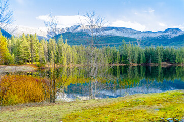 Majestic mountain lake in Canada.