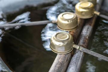 日本の手水　和風イメージ