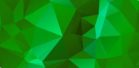 Obraz premium Green vivid geometric abstract bright green blurred mosaic wallpaper with triangle shapes for banner