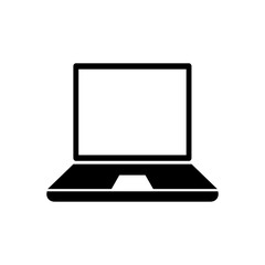 laptop icon design, outline style, vector eps10