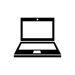 laptop icon design, outline style, vector eps10