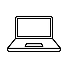 laptop icon design, outline style, vector eps10