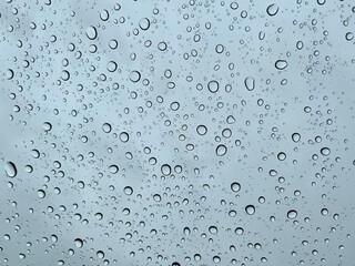 water drops on glass