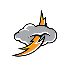 Cloud and Bolt vector, good for Fashion brand and Electricity Company Business logo, also School Sport club logo