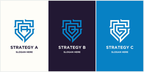 set creative letter b strategy