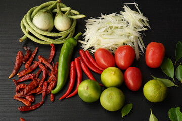 Papaya Salad Ingredients Thai food