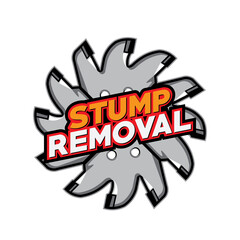 Stump Grinder logo, perfect for stump removal Business company 
