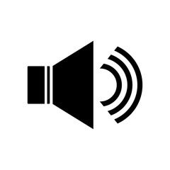 speaker icon design, glyph style, vector eps10