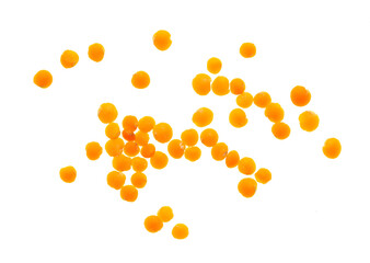 Lentils isolated on white background.