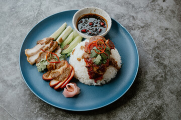 cuisine grilled chicken with rice