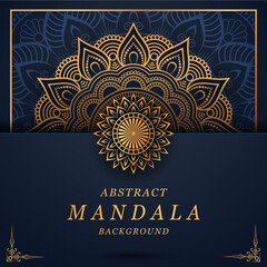 Luxury mandala with arabesque pattern style background. Decorative golden mandala design for cards, cover, print, poster, invitation, brochure, banner