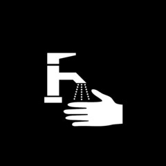 Wash Your Hands icon isolated on dark background