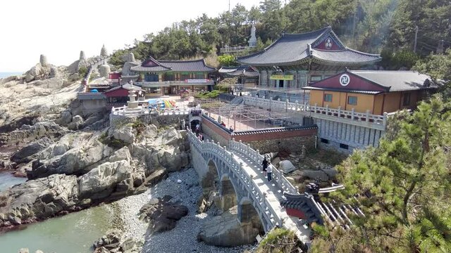 Scenery of haedong yonggungsa buddhist temple, Busan, South Korea, Asia.