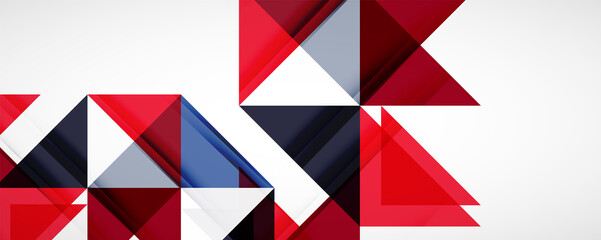 Geometric abstract background. Techno color triangle shapes. Vector illustration for covers, banners, flyers and posters and other designs