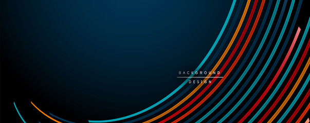 Abstract colorful lines vector background. Internet, big data and technology connections concept, abstract template