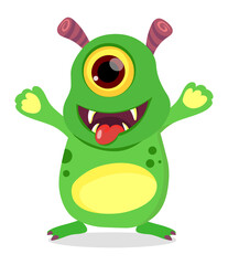 Cartoon monster singe eyed for Halloween