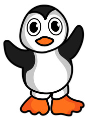 Baby Penguin Vector Illustration